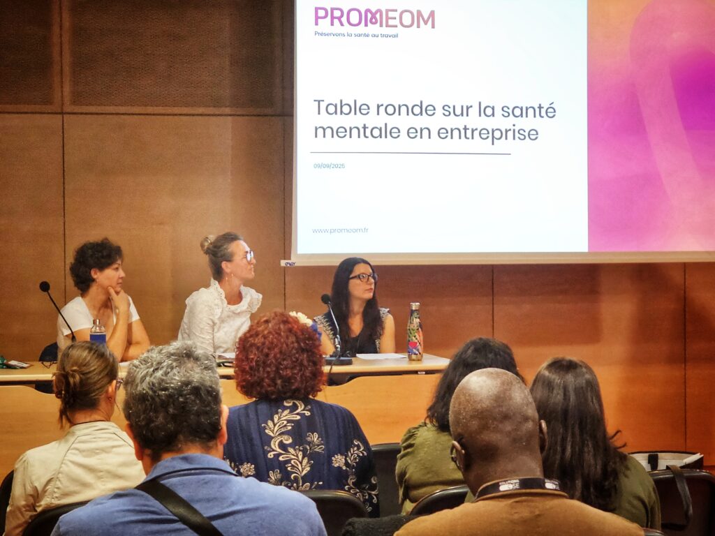 Salon du CSE Lyon, offre de service Promeom, prévention, santé mentale